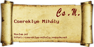 Csereklye Mihály névjegykártya