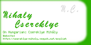 mihaly csereklye business card