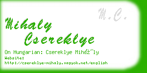 mihaly csereklye business card